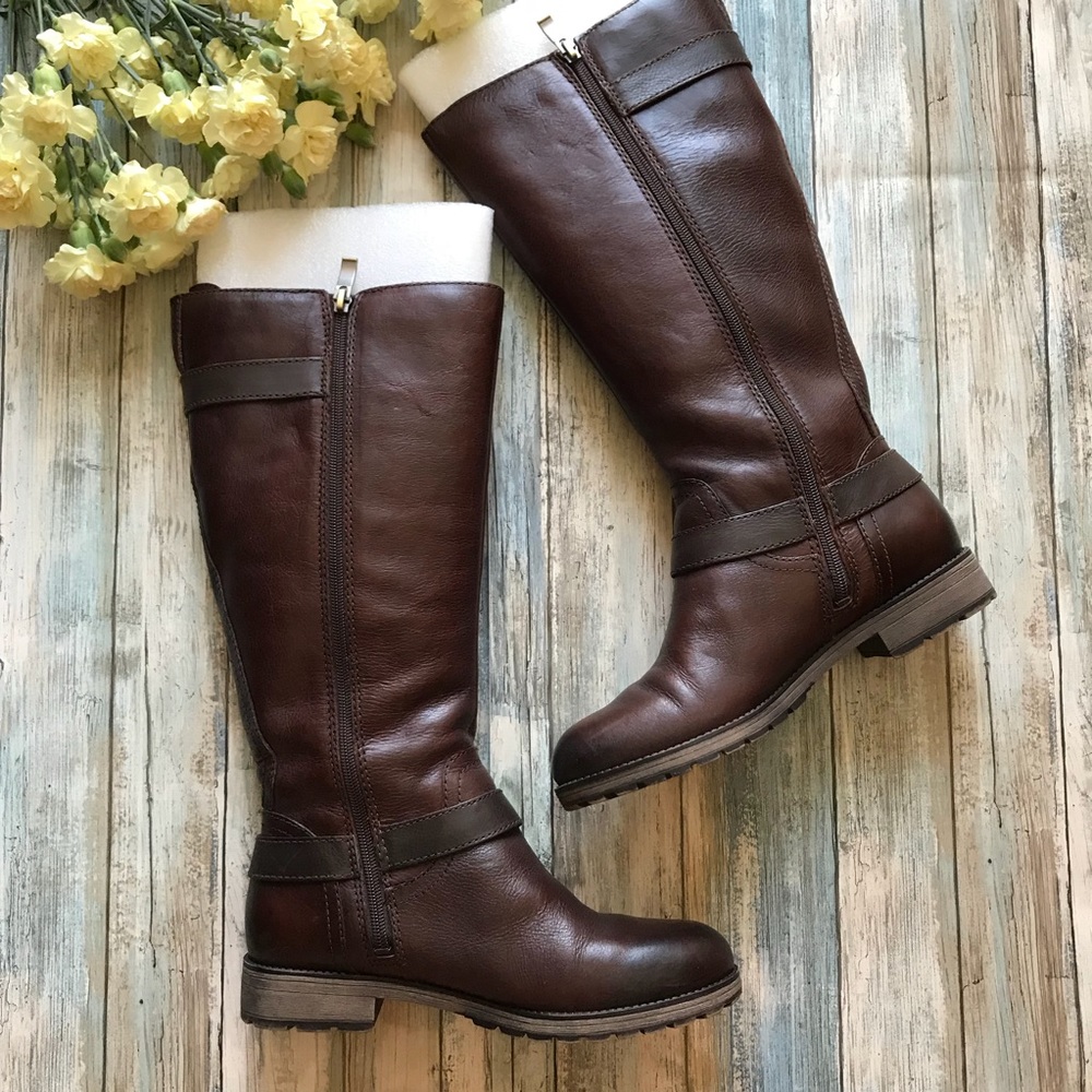Naturalizer Tanita Bridal Brown Leather Boots 8 - Picture 2 of 8